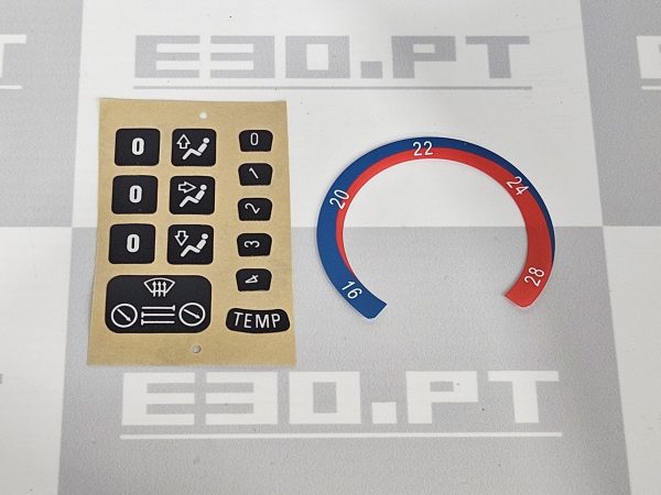 BMW E30 - kit de adesivos do Painel de controle de climatização/aquecimento